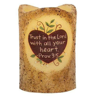 Trust in the Lord Heart Pillar, 3x4.5